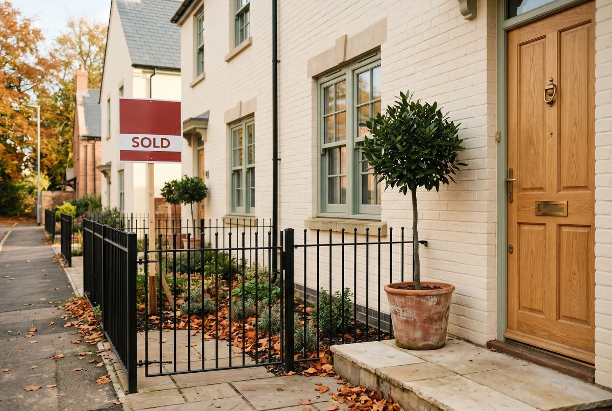 Exterior of a UK new-build shared-ownership development in 2026